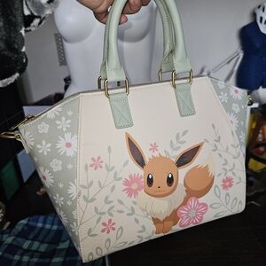 Floral Cream and Green Handbag Featuring Evee.